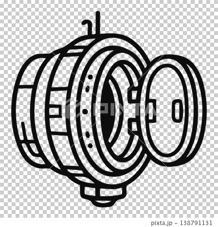 stylized icon of a colored barrel of oil 138791131