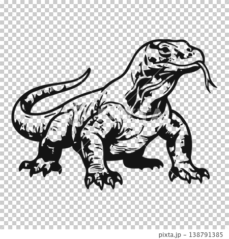vector illustration of a dinosaur 138791385