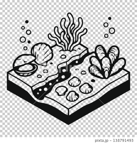 vector design of underwater and sea symbol 138791493