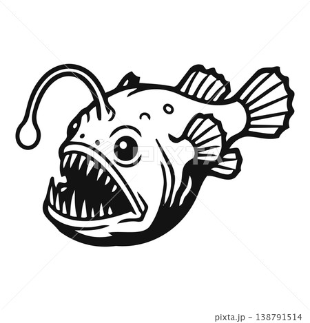 fish with black outline 138791514