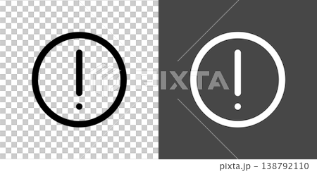 シンプルな注意マークのアイコンイラスト 138792110