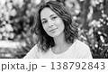 【AI生成】外国人女性 ポートレート（モノクローム） 33191911 138792843