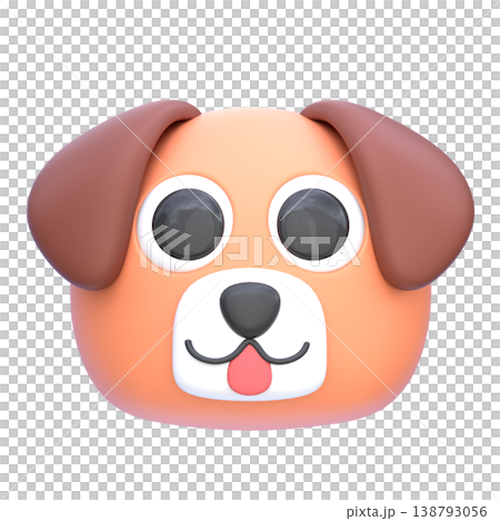 Cute 3D Dog Icon, Cartoon Pet Animal Face, Adorable Puppy Character, Soft Rounded Illustration for UI App Sticker Mascot Design Cute 3D Dog Icon, Cartoon Pet Animal Face, Adorable Puppy Character, Soft Rounded Illustration for UI App Sticker Mascot Design 138793056