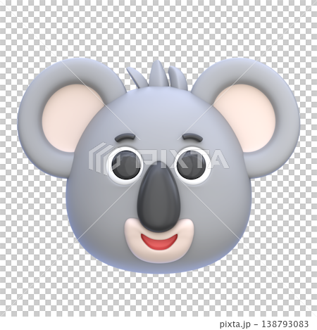 Cute 3D Koala Icon, Cartoon Australian Animal Face, Adorable Character, Soft Rounded Illustration for UI App Sticker Mascot Design Cute 3D Koala Icon, Cartoon Australian Animal Face, Adorable Character, Soft Rounded Illustration for UI App Sticker Mascot Design 138793083