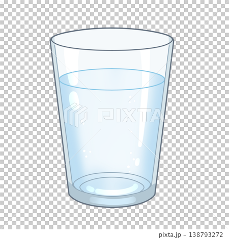Simple illustration of a glass of water. Simple illustration of a glass of water. 138793272