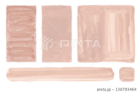 Collection of Hand Painted Watercolor Brush Stroke Rectangles and Banners in Soft Pastel Blush Rose Pink Tones on White Background for Elegant Feminine Design Collection of Hand Painted Watercolor Brush Stroke Rectangles and Banners in Soft Pastel Blush Rose Pink Tones on White Background for Elegant Feminine Design 138793464