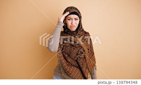 Young woman suffering from headache and stress Young woman suffering from headache and stress 138794348