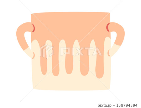 Vase With Dripping Glaze Cartoon Vase With Dripping Glaze Cartoon 138794594