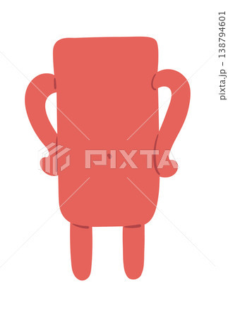 Vase Character Standing Cartoon 138794601