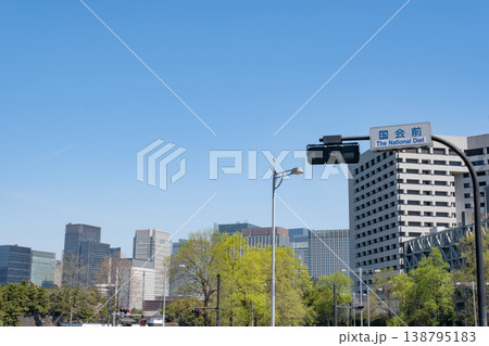 国会前交差点付近から見た高層ビル群の風景 国会前交差点付近から見た高層ビル群の風景 138795183