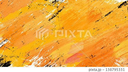 Vibrant orange and yellow painted background with Vibrant orange and yellow painted background with 138795331