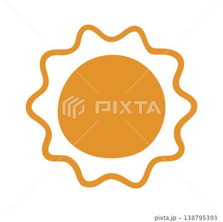 Sun Badge Emblem Minimal Line Style Sun Badge Emblem Minimal Line Style 138795393