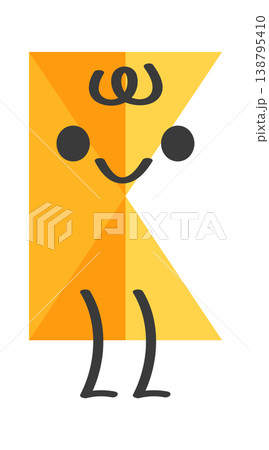 Letter K Character Mascot Standing Cartoon 138795410