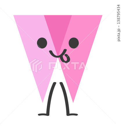 Wedge Character Licking Lips Cartoon 138795434