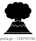 火山の噴火アイコン 138795782