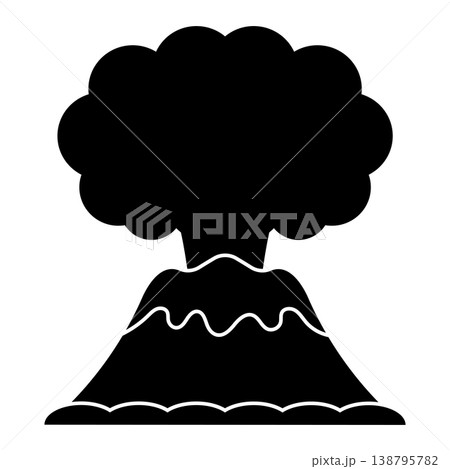 火山の噴火アイコン 138795782
