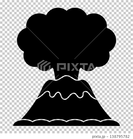 火山の噴火アイコン 138795782