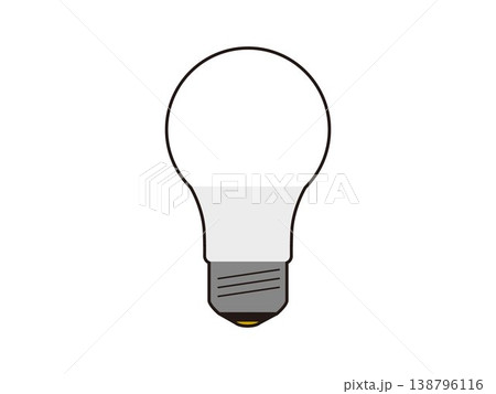 シンプルな電球のイラスト 138796116