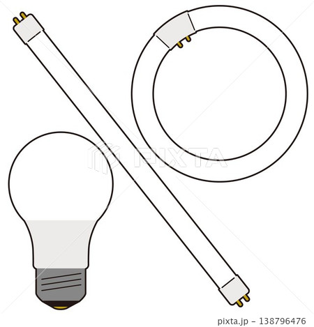 直管型・丸型・電球LED蛍光灯セット 138796476