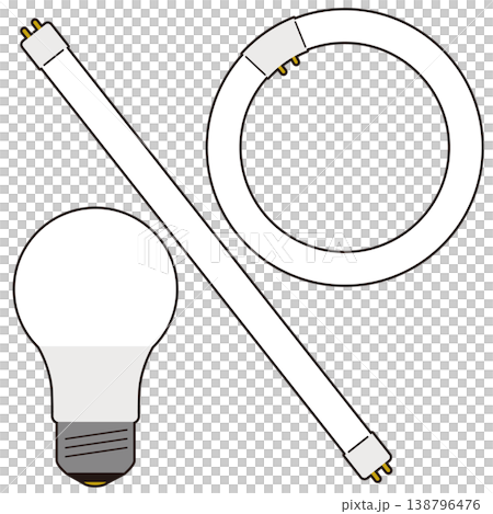 直管型・丸型・電球LED蛍光灯セット 138796476
