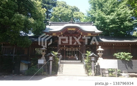 埼玉県川口市!鳩ヶ谷氷川神社の拝殿 埼玉県川口市!鳩ヶ谷氷川神社の拝殿 138796934