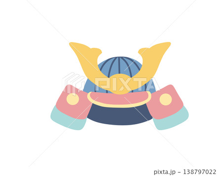 かわいい兜飾りのイラスト かわいい兜飾りのイラスト 138797022