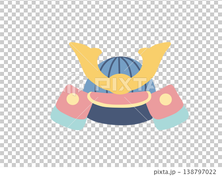 かわいい兜飾りのイラスト かわいい兜飾りのイラスト 138797022