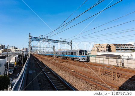 小田急小田原線 喜多見駅の西方向 東京都世田谷区喜多見 小田急小田原線 喜多見駅の西方向 東京都世田谷区喜多見 138797150