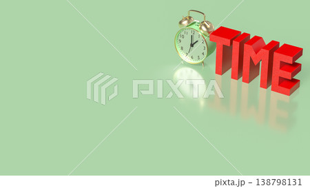 Time Management Concept with Alarm Clock and Productivity Symbol 3d render. Time Management Concept with Alarm Clock and Productivity Symbol 3d render. 138798131