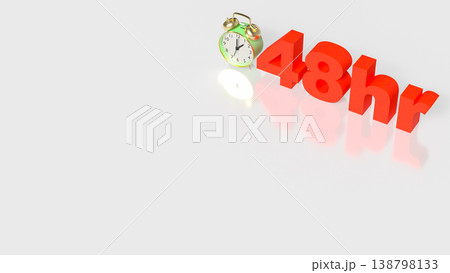 48 Hour Time Management Concept with Deadline and Extended Work Cycle 3d render. 48 Hour Time Management Concept with Deadline and Extended Work Cycle 3d render. 138798133