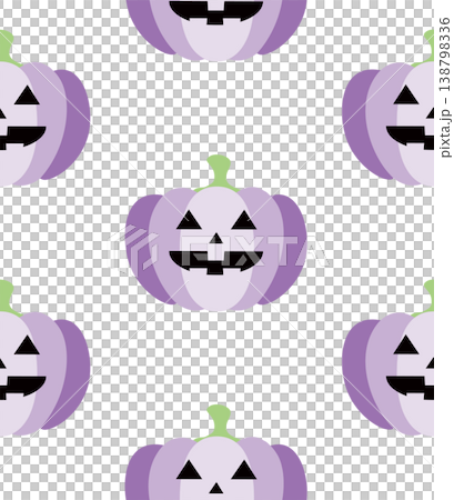 Halloween pumpkin seamless pattern, purple, Jack-o'-lantern background wallpaper. 138798336