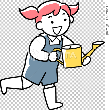 じょうろを持つ女の子 138798416