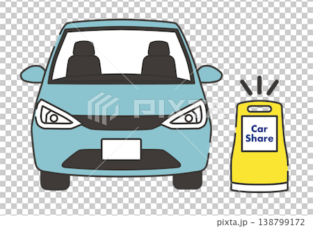 カーシェアリングサービスのイメージイラスト 138799172