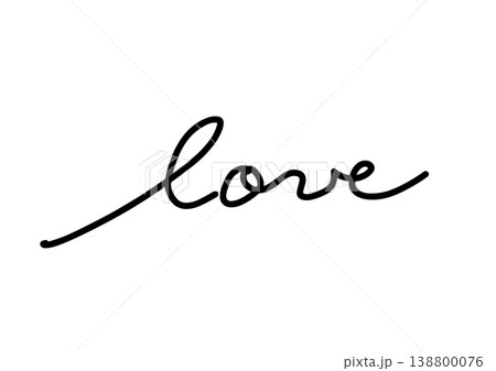 Loveのシンプルな手書き英語文字 レタリング素材 138800076