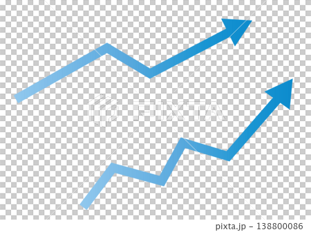 細線增長箭頭圖示 商業圖表 UI 素材 138800086