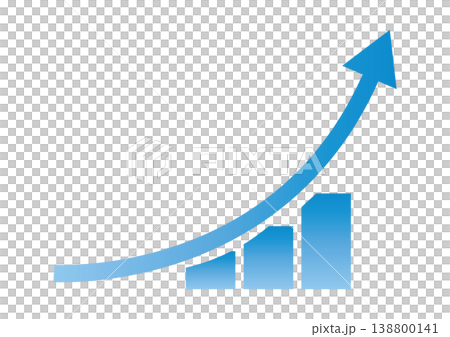 Thin line growth graph arrow icon Business analysis UI material Thin line growth graph arrow icon Business analysis UI material 138800141