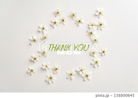 Happy Mother's Day greeting with flowers on May 10 138800645