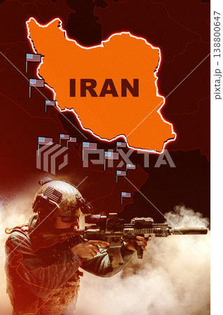Conflict between Iran and USA in 2026 with focus on oil and military actions 138800647