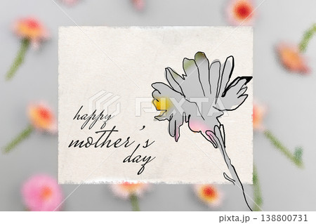 Celebrating mother's day on 10 may with flowers and simple greetings for loved ones 138800731