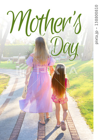 Celebrating mother's day with a walk in the park on May 10 with child and mother Celebrating mother's day with a walk in the park on May 10 with child and mother 138800810