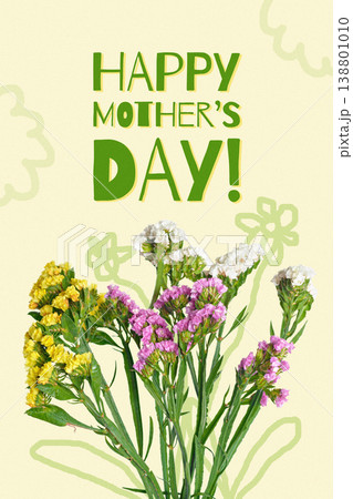 Celebrating mothers day on May 10 with flowers and cheerful greetings Celebrating mothers day on May 10 with flowers and cheerful greetings 138801010