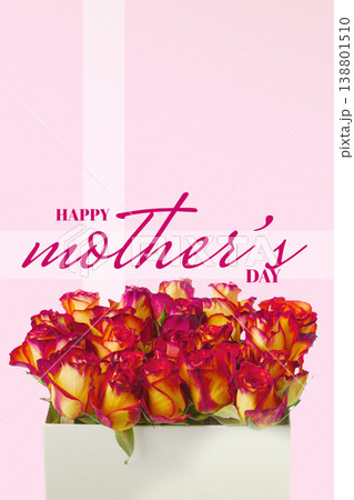 Celebrate Mother's Day on May 10 with flowers in a simple white box and pink background Celebrate Mother's Day on May 10 with flowers in a simple white box and pink background 138801510