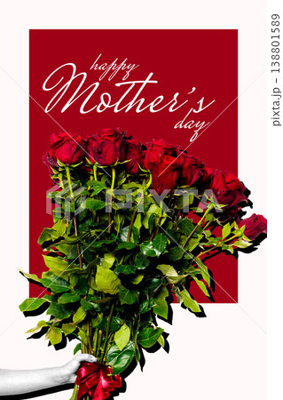 Bouquet of red roses for Mother's Day celebration on May 10 Bouquet of red roses for Mother's Day celebration on May 10 138801589