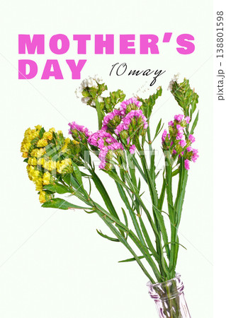 Mother's Day flowers for celebration on 10 May with bright colors and simple arrangement 138801598