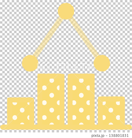 Simple line and bar graph icons: Up/Down, Polka Dots Simple line and bar graph icons: Up/Down, Polka Dots 138801831