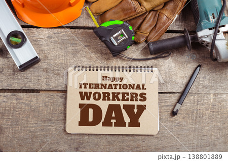 Workers celebrate International Workers Day with tools and messages on May 1 Workers celebrate International Workers Day with tools and messages on May 1 138801889