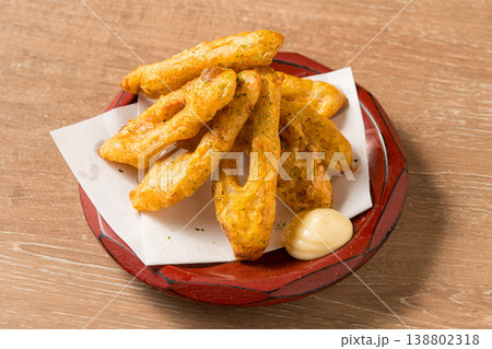 ちくわ磯辺揚げ 青のり香るサクサク揚げ物料理 ちくわ磯辺揚げ 青のり香るサクサク揚げ物料理 138802318