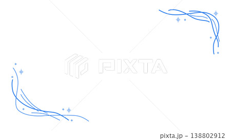 ブルーのライン装飾フレーム 左下と右上の対角コーナーデザイン 星のシンプル背景 透過PNG コピース ブルーのライン装飾フレーム 左下と右上の対角コーナーデザイン 星のシンプル背景 透過PNG コピース 138802912