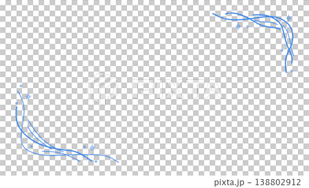 ブルーのライン装飾フレーム 左下と右上の対角コーナーデザイン 星のシンプル背景 透過PNG コピース ブルーのライン装飾フレーム 左下と右上の対角コーナーデザイン 星のシンプル背景 透過PNG コピース 138802912