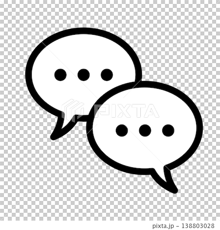 チャットの吹き出しアイコン 会話・メッセージ・コミュニケーション チャットの吹き出しアイコン 会話・メッセージ・コミュニケーション 138803028